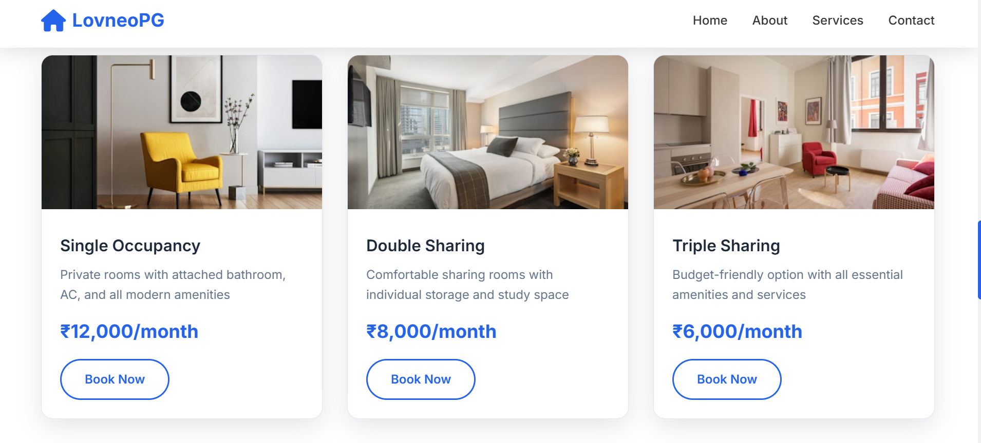 LovneoPG Website Main Page