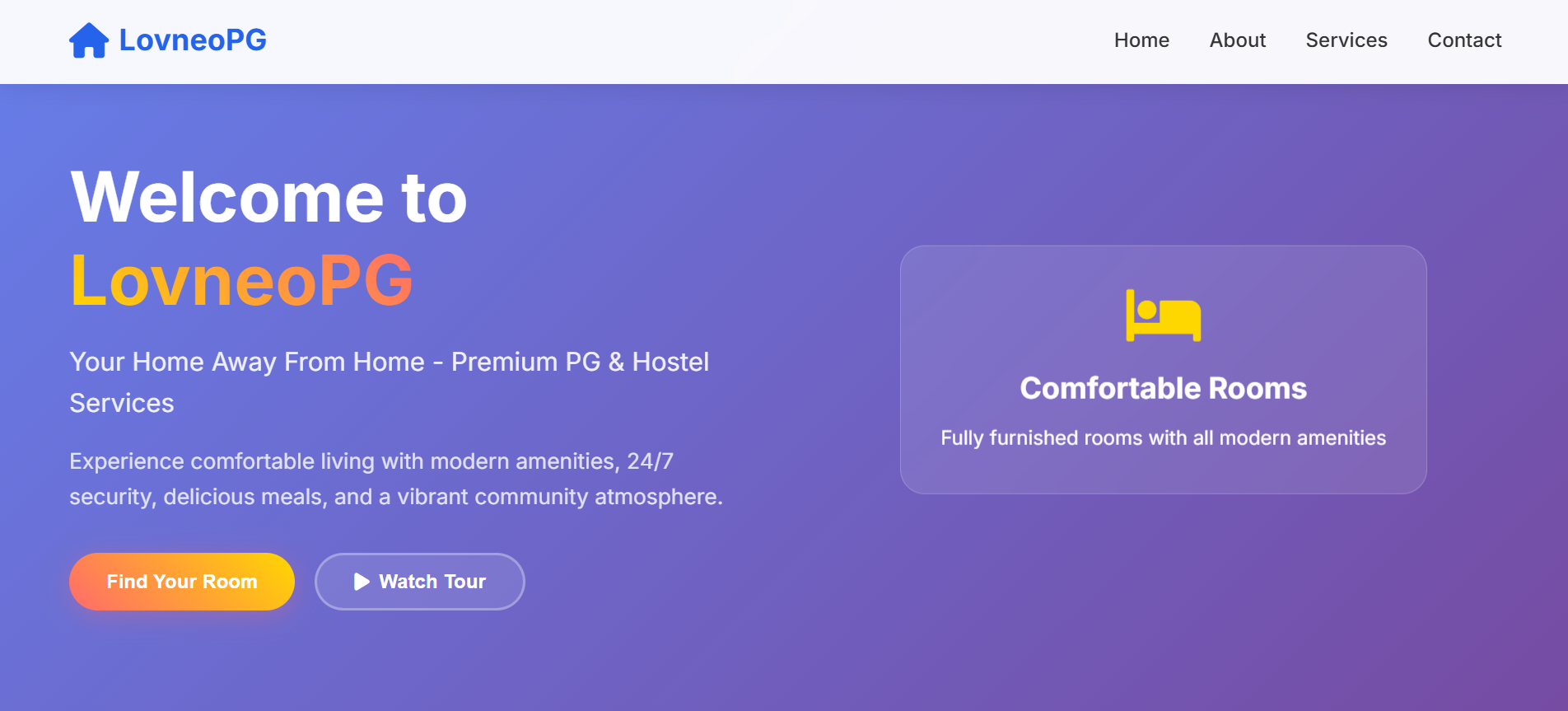 LovneoPG Website Services Page